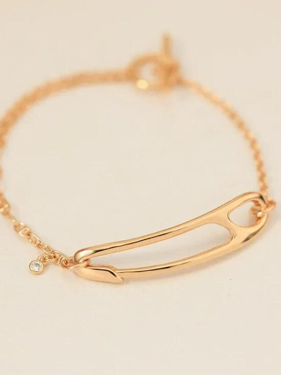 H's Rose Gold Diamond MM Chaine d'Ancre Punk Bracelet - Picture 9 of 9